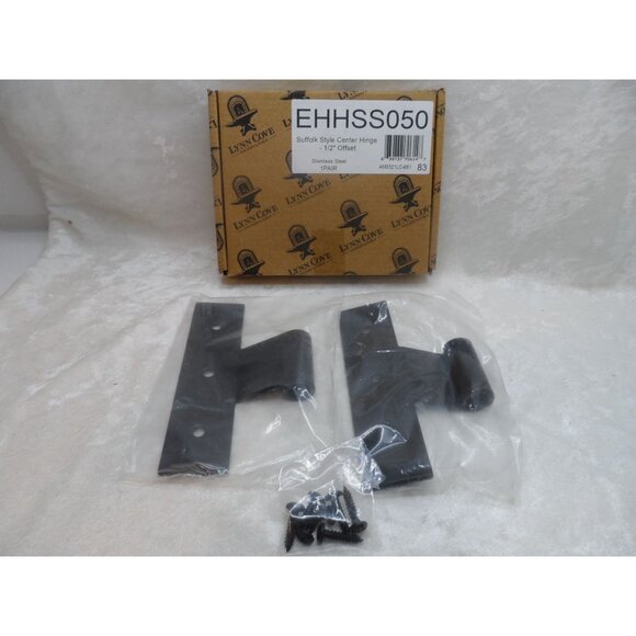 Lynn Cove Foundry Suffolk Style Center Hinge EHHSS050 SS Black 1 Pair NEW - Picture 2 of 5